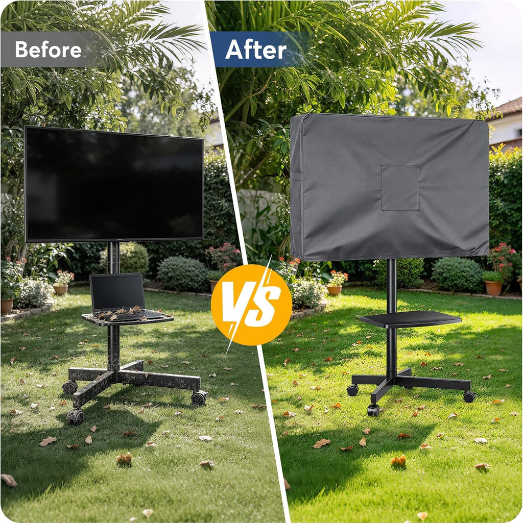 Mobile TV Stand Cover for 65 Inch Mobile TV Cart 57×7×33 In Grey - Image 6