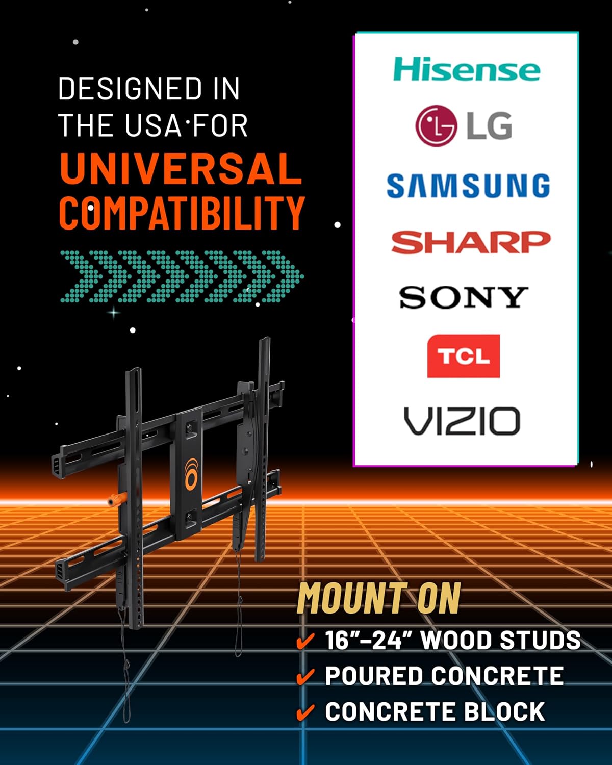 ECHOGEAR Tilting TV Wall Mount for 40” – 90” TVs up to 135lbs, 10 deg Tilt - Image 9