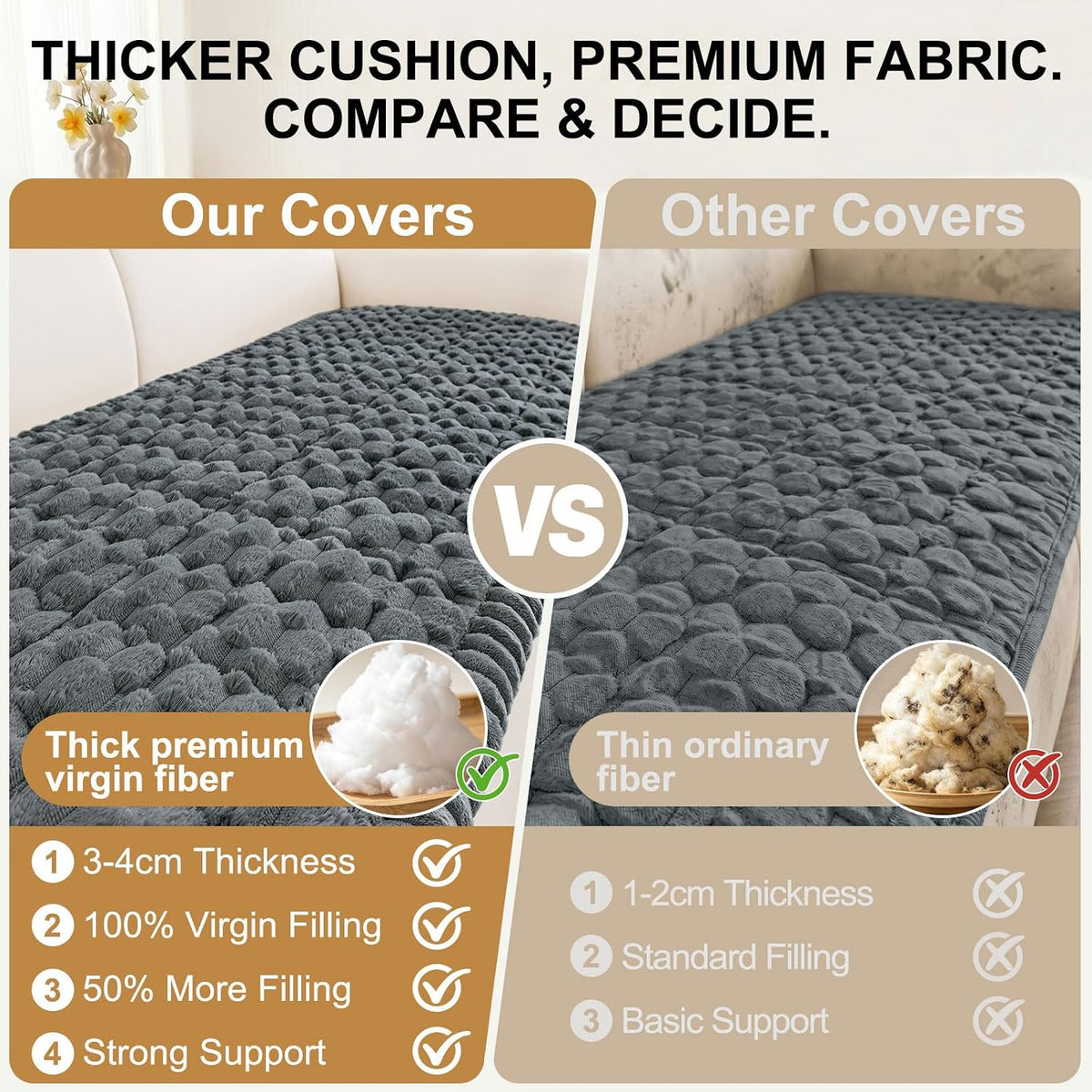 Smiry Couch Covers for Dogs, Non Slip Fuzzy Pet Sofa Protector Washable - Image 4