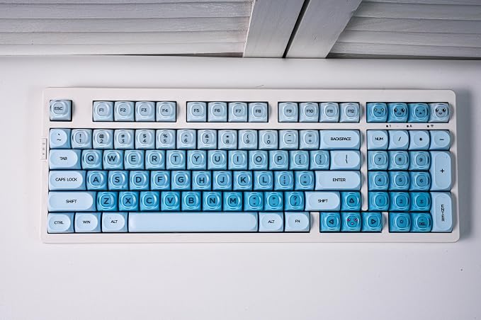 ZORNHER ZH980 Foundation Wireless Mechanical Keyboard,95% Blue Creamy Keyboard with Number Pad,Hot-Swappable Gaming Keyboard,Jelly Keycaps,Creamy Sounding Linear Switches,Hot-Swappable,Full Size - Image 7