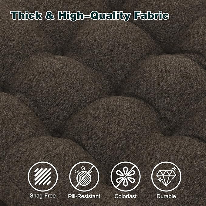 baibu Memory Foam Recliner Cushions with Lumbar Support Pillow Set for Elderly, 20x20x5 Inch Dual-Layer Design Non-Slip Recliner Seat Cushion & Back Support Pillow for Reduce Hip & Lumbar Pain, Brown - Image 8