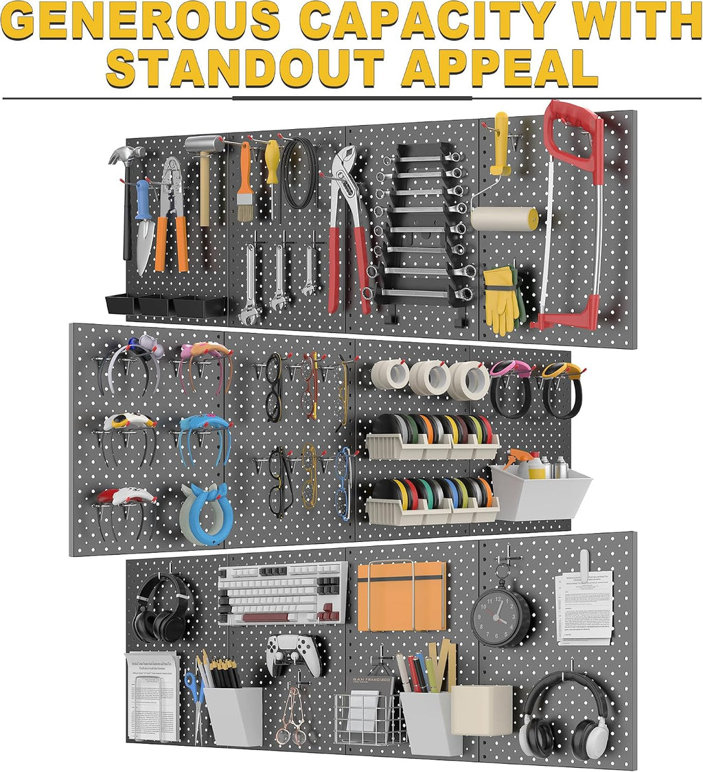 Metal Pegboard Panels, Pegboard Wall Organizer, Black Peg Boards - Image 5