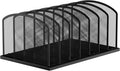 MINDEPOT Desk File Organizer 7 Sections Upright Mesh File Sorter Organizer for Desk, Office Organization File Holder for Home, Office & Classroom (Black, 1Pack) by MINDEPOT