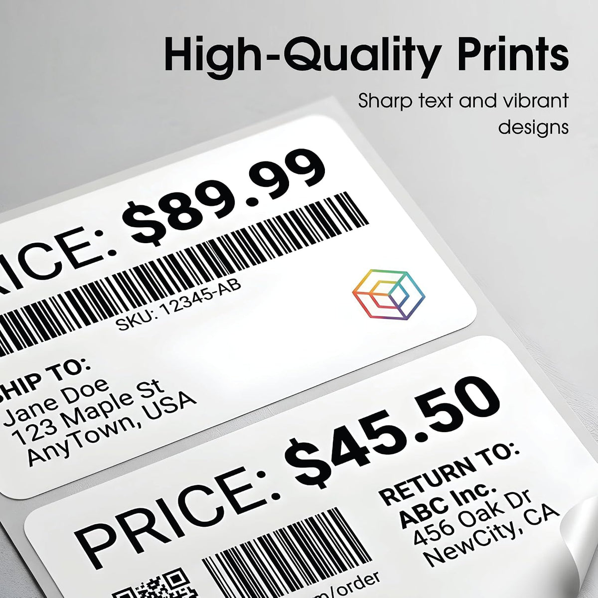 8.5" X 5.5" Matte White Printable Half Sheet Shipping Labels - Image 6