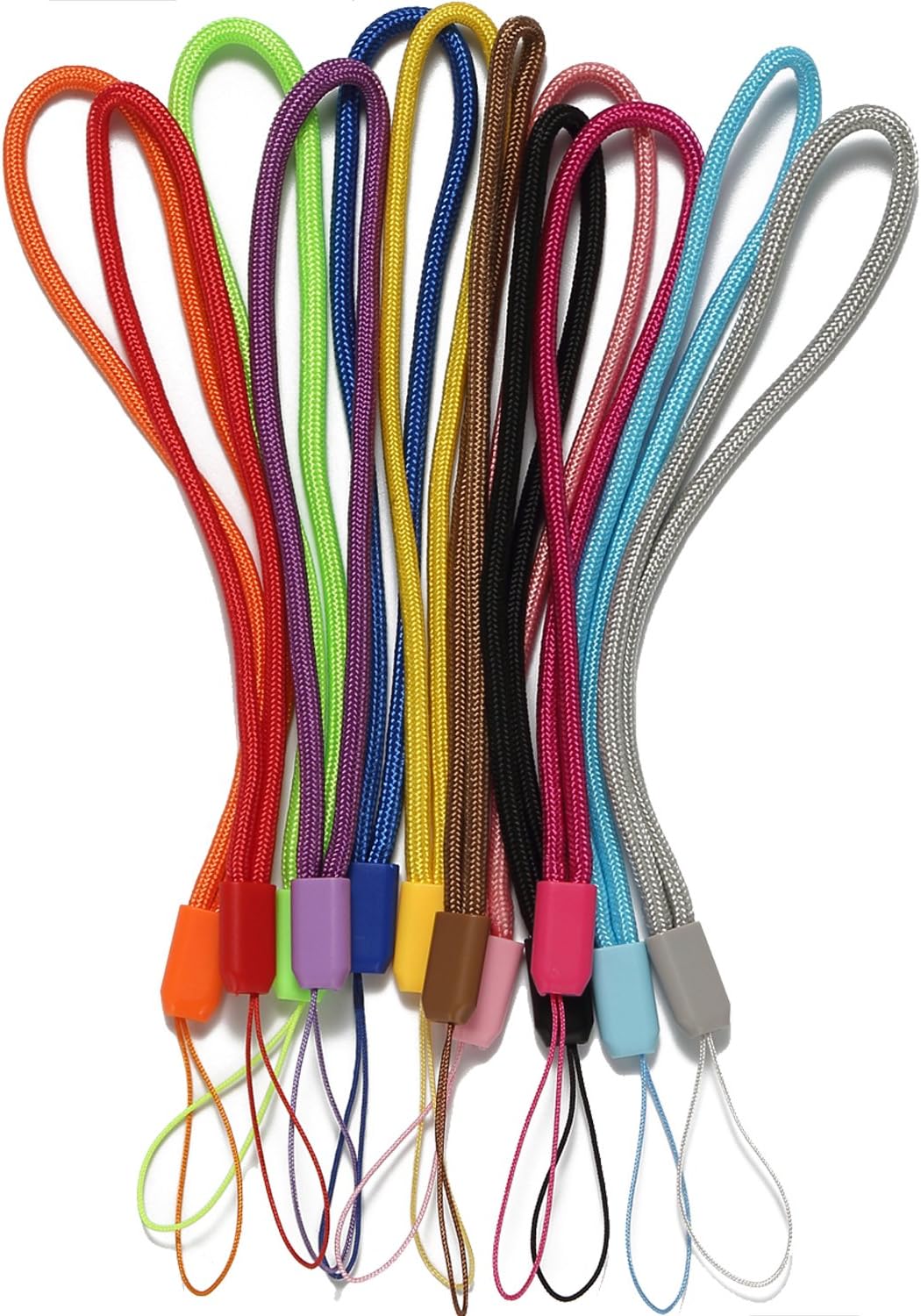12pcs Wrist Lanyards Short Small Colorfull Hand Wrist Lightweight by AMUU