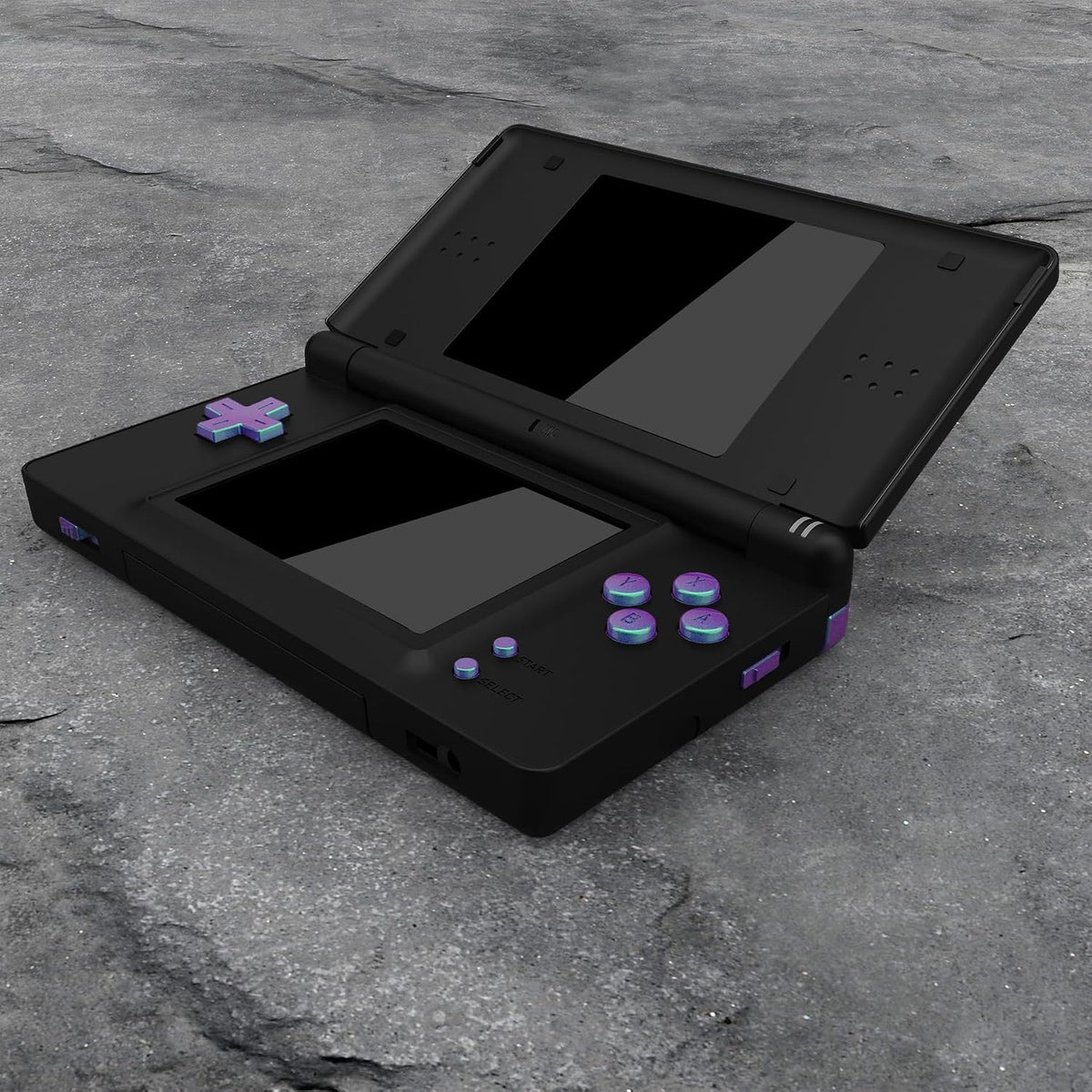 eXtremeRate Chameleon Green Purple Replacement Full Set Buttons for Nintendo DS Lite Handheld Console, Custom D-pad A B X Y Start Select R L Power Volume Keys for Nintendo DS Lite NDSL - No Console - Image 3
