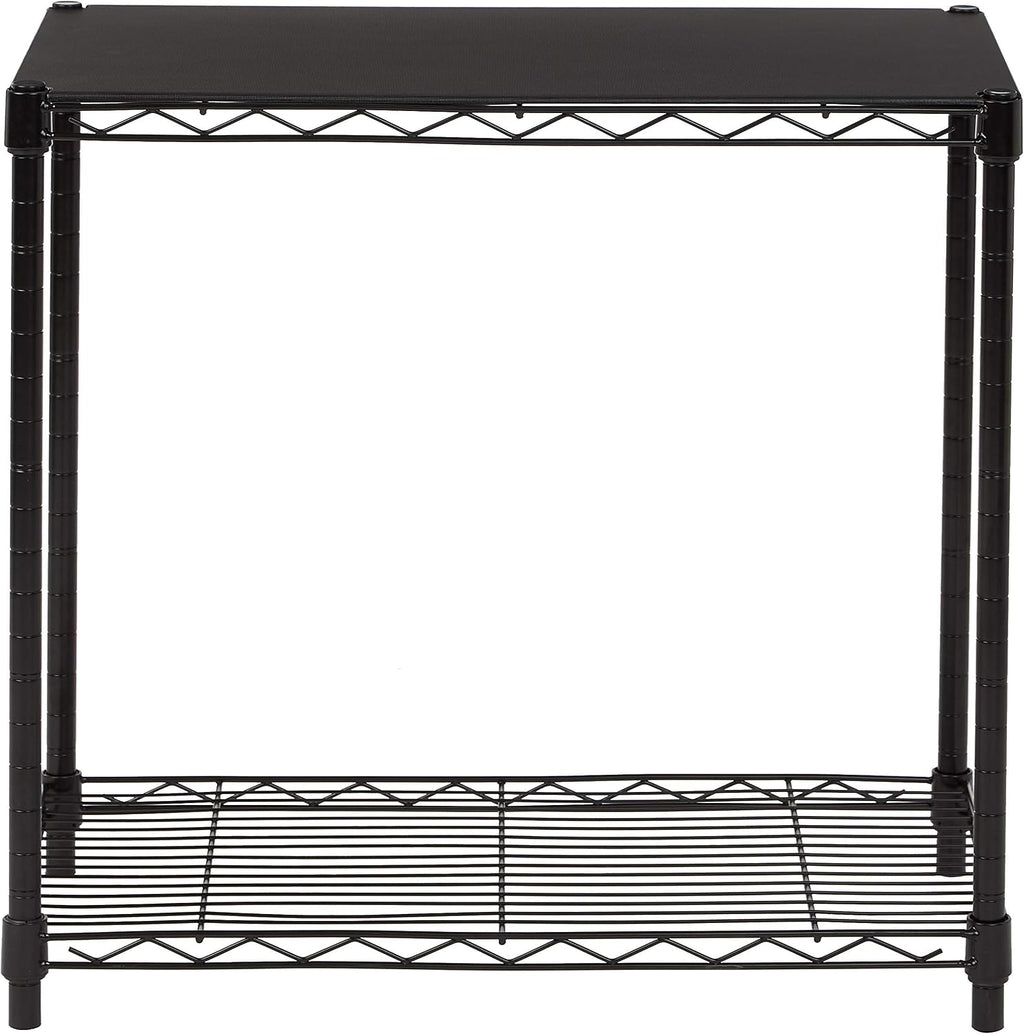 Amazon Basics 2-Shelf Stackable Storage, 13.3" D x 23.2" W x 22.2" H, Black - Image 2