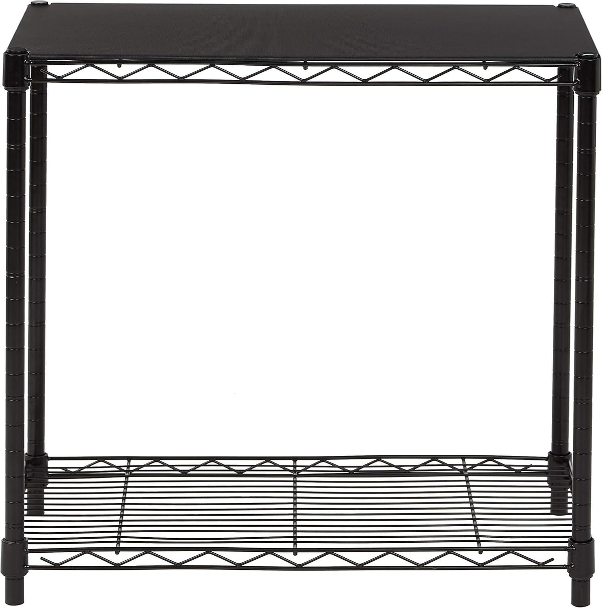 Amazon Basics 2-Shelf Stackable Storage, 13.3" D x 23.2" W x 22.2" H, Black - Image 2