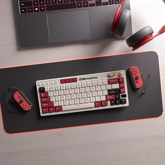 RK ROYAL KLUDGE M65 Wireless Mechanical Keyboard with Volume Knob, 60% Tri-Mode Gaming Keyboard 2.4G/BT/USB-C, Gasket Mount, Battery Display, PBT Keycaps, Hot-Swappable Cream Switch, White - Image 8