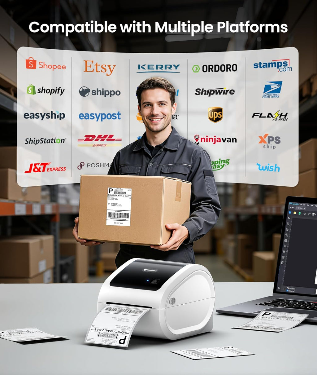 Phomemo 4x6 Shipping Label Printer 300DPI with 500 Pcs Labels - Image 6
