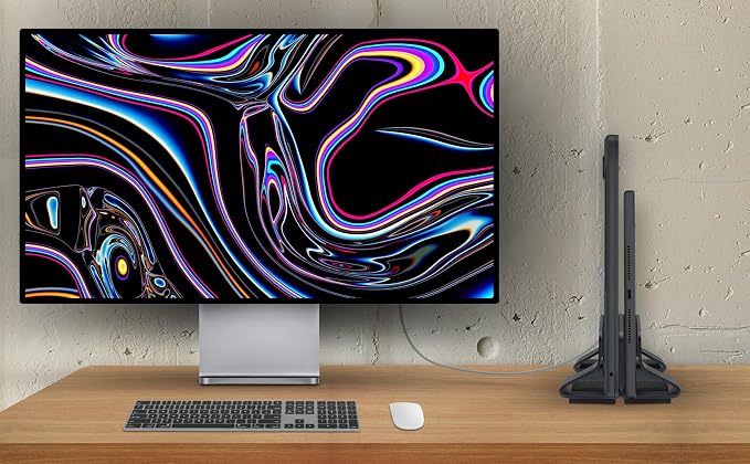 Aluminum Dual Vertical Laptop Stand Dock Holder, Supports 2 Devices, Adjustable Slot Width 15-36mm, Space-Saving Upright Storage for MacBook and Laptops - Image 2