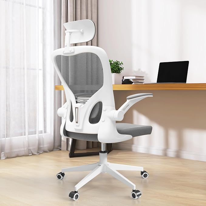 Ergonomic Office Desk Chair High Back Mesh Computer Chair Adjustable Chair | 360° Swivel Adjustable Lumbar Support & Flip-Up Armrests capacity 300 lbs capacity by SICHYAGE