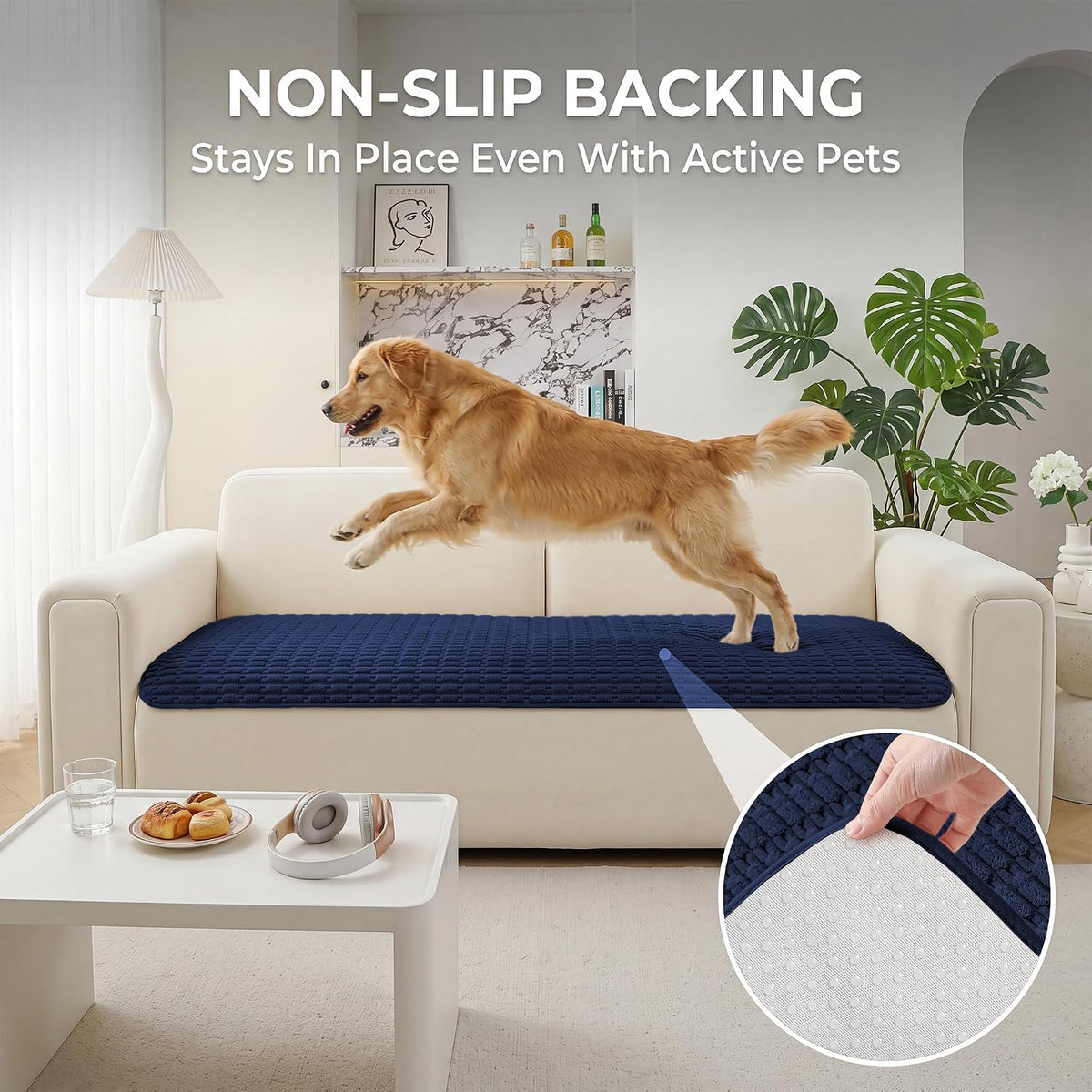 Foxdecor Couch Cover for Dogs Sofa Covers Non Slip Couch Pad Pet Friendly - Image 4