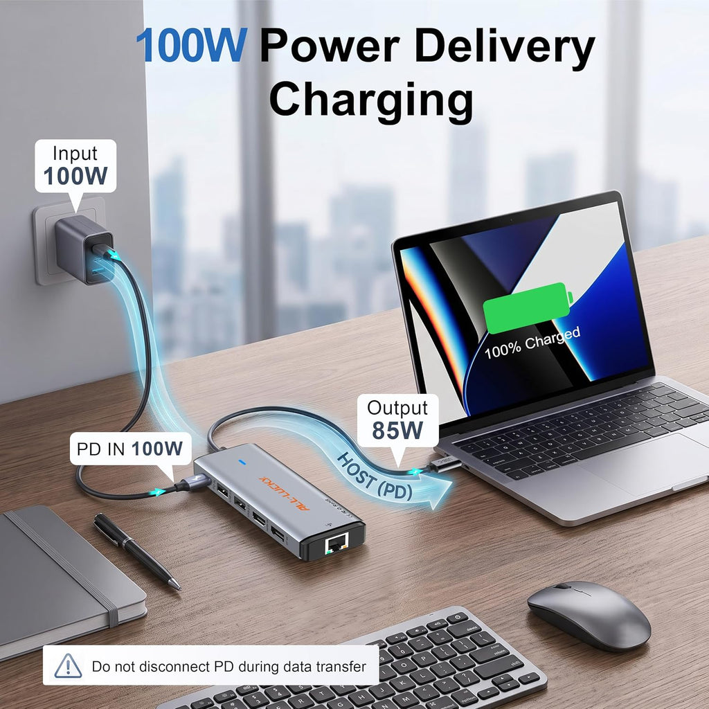 USB C Docking Station with Dual Monitor 4K HDMI & DisplayPort for Laptops - Image 6