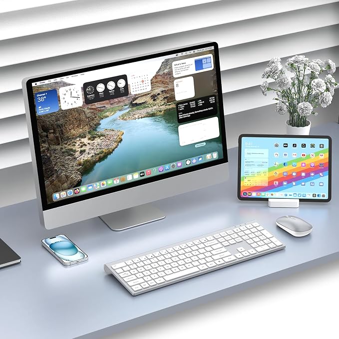 Wireless Keyboard and Mouse Combo, Ultra Slim Full Size Silent Keyboard | Quiet scissor switch keys, ultra slim design, 3 DPI adjustable mouse, 2.4GHz USB, for Computer,Windows, Mac, Laptop, PC - Image 9