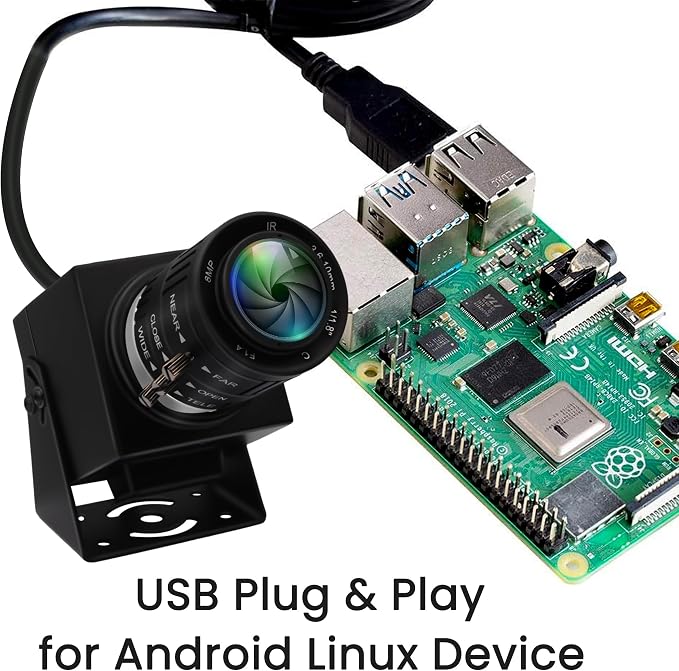 48MP 8K Ultra HD USB Camera, 3.6-10mm 3X Manual Zoom Lens, Plug and Play Close-up Webcam for Lightburn, Laser Engraver, Document Scanning & Face Recognition - Image 8