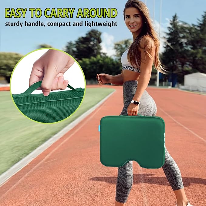 Stadium Seat Cushion for Bleachers, 2-in-1 Reversible Soft & Firm | Bleacher Cushion with Memory & High-Density Foam, Ergonomic Non-Slip Design, Portable for Indoor & Outdoor Sports, Events - Image 5