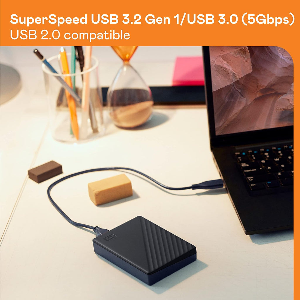 WD 6TB My Passport, Portable External Hard Drive, Black, Backup Software with Defense Against ransomware, and Password Protection, USB 3.1/USB 3.0 Compatible - WDBR9S0060BBK-WESN - Image 6