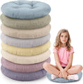 Fumete 8 Pcs Round Floor Cushions for Classroom Kids,Morandi | 16 Inch Diameter, Students Flexible Seating Pillows, Home Daycare School Reading Yoga Meditation, Soft Cushioned by Fumete