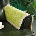 MINJIATEX Couch arm Covers,Non-Slip lace Sofa arm Covers Set of 2 Washable Sofa armrests Covers for Living Room Recliner Chair arm Cover Protectors for Leather Sofa armrest slipcover (GYDF-Green) by MINJIATEX