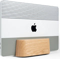COREMINDED Adjustable Vertical Laptop Stand for Desk, Wooden Laptop Holder, MacBook Pro Stand, Wood Mac Air Dock (Solid Oak) by COREMINDED
