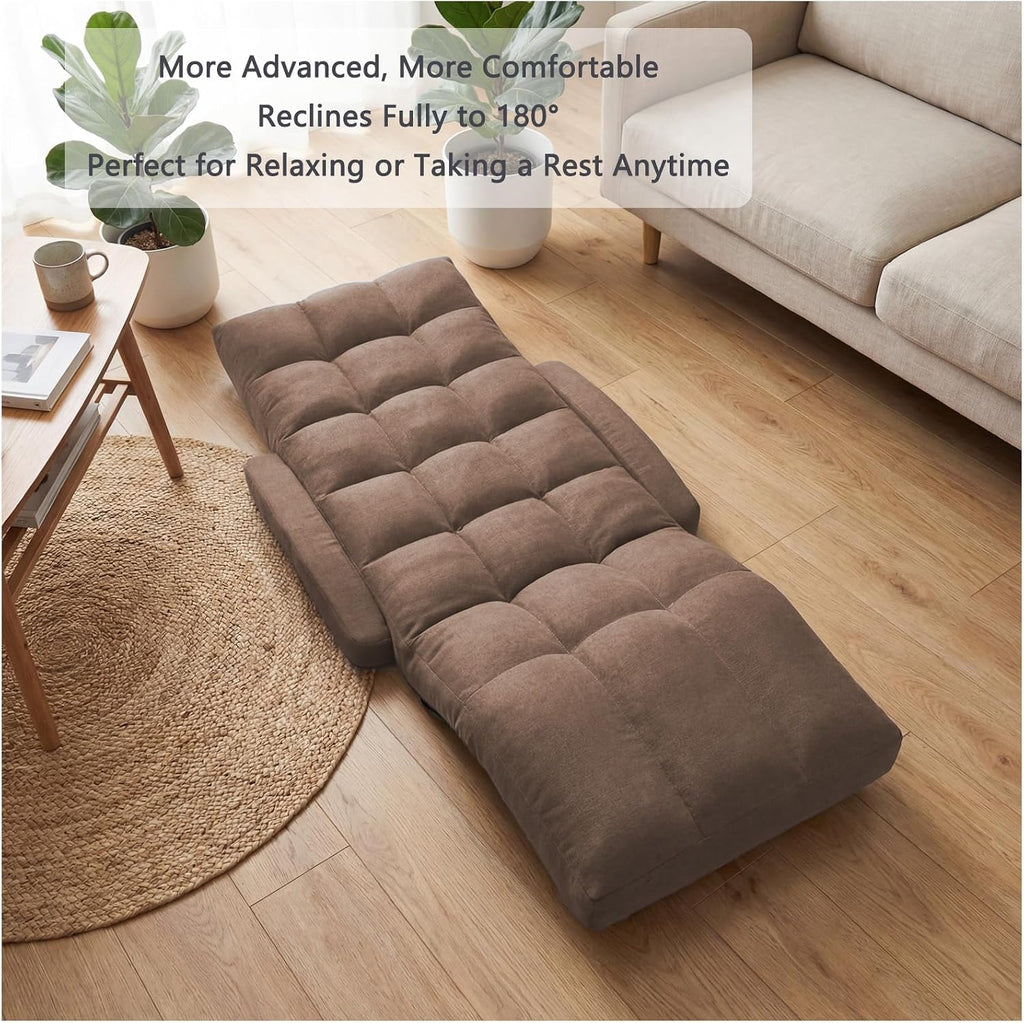 Adjustable Floor Chair with Footrest, 14-Position Chaise Lounge - Image 6