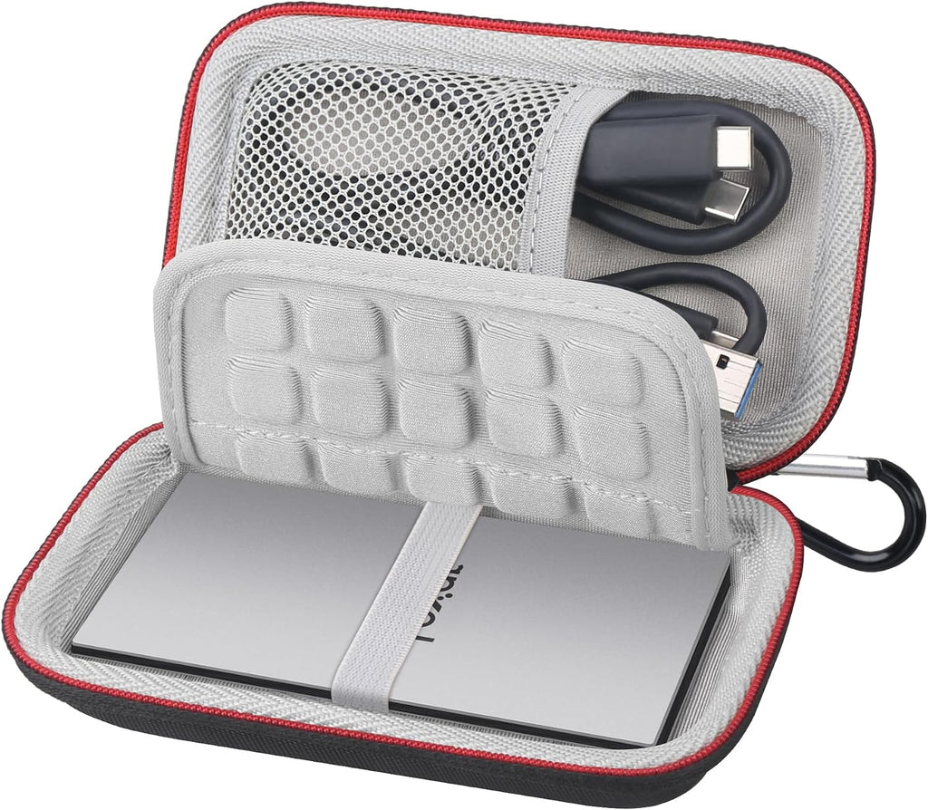 Lacdo Hard Case for Lexar ES3 Portable SSD External Hard Drive, Black by Lacdo