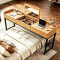 Overbed Table with Wheels, Rolling Bed Desk & Vanity Stand by LOXNJEX
