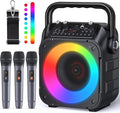 Karaoke Machine, 3 Wireless Microphones, Bluetooth Speaker with Lights | Clear Sound, 5 Light Modes, PA System, Bluetooth TWS, USB/TF/REC/FM/AUX, for Adults and Kids, Home Parties and Outdoor Events by CYY-ConnectYourYouth