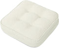 GOFORIT Memory Foam Cushion，Square Seat Cushions for Dining Chairs,Non-Slip Chair Pads with Removable Cover, 16'' x 16'', Off White by Unknown