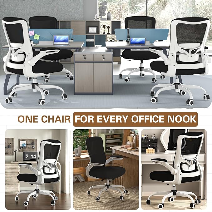 Ergonomic Office Chair for Long Hours, Adjustable Padded Lumbar Support for Lower Back Relief, 330 lb Capacity, Comfortable Computer Desk Chair for Home Office, Work & Study - Image 8