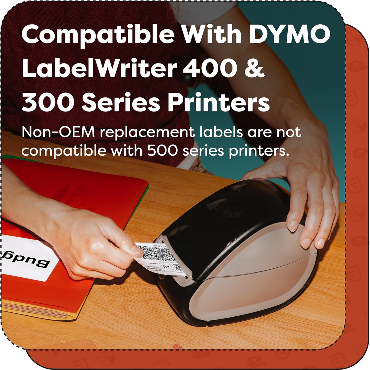 Replacement for DYMO 30336 (12 Rolls, 6000 Labels) 1" X 2 1/8" - Image 5
