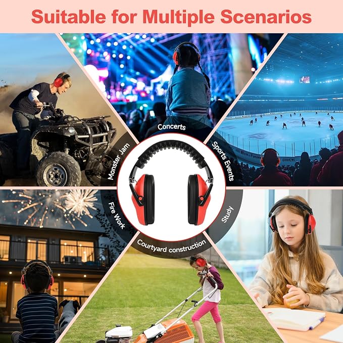 Floriogra Noise Cancelling Headphones for Kids/Toddler 28dB SNR Ear Muffs | Kids Ear Protection Noise Reduction Earmuffs for Children, Hearing Protection for Monster Jam, Concerts, Fireworks, Autism - Image 7
