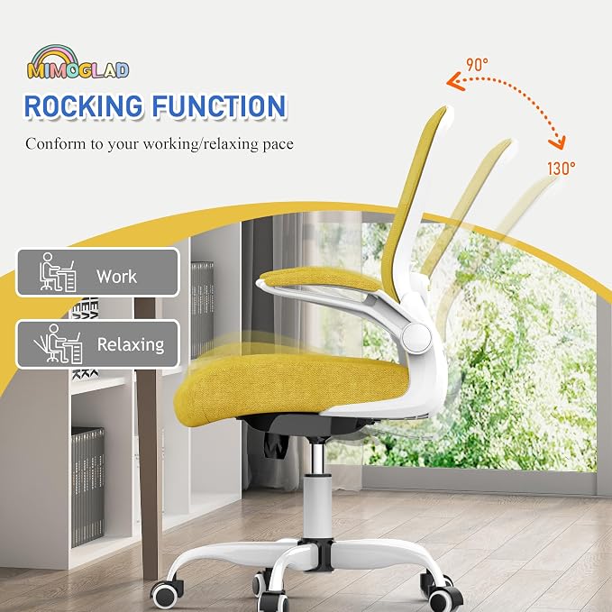 Mimoglad Ergonomic High Back Mesh Office Chair, Adjustable Lumbar Support, Thickened Seat Cushion (Modern, Jasmine) - Image 6