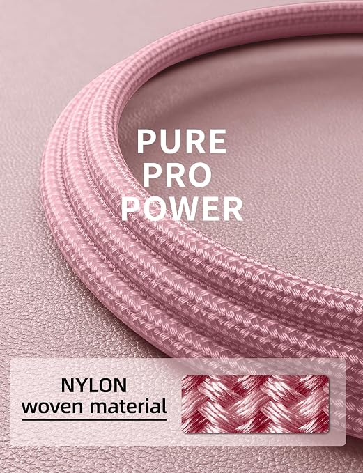 USB C Cable 10FT, 2Pack Long USB A to USB C Charger Cable, Type C Cable | Fast Charging Upgraded Extra Durable Braided USBC Cord Compatible with iPhone 17 16 15 Pro Max and More USB C Devices-Pink - Image 7