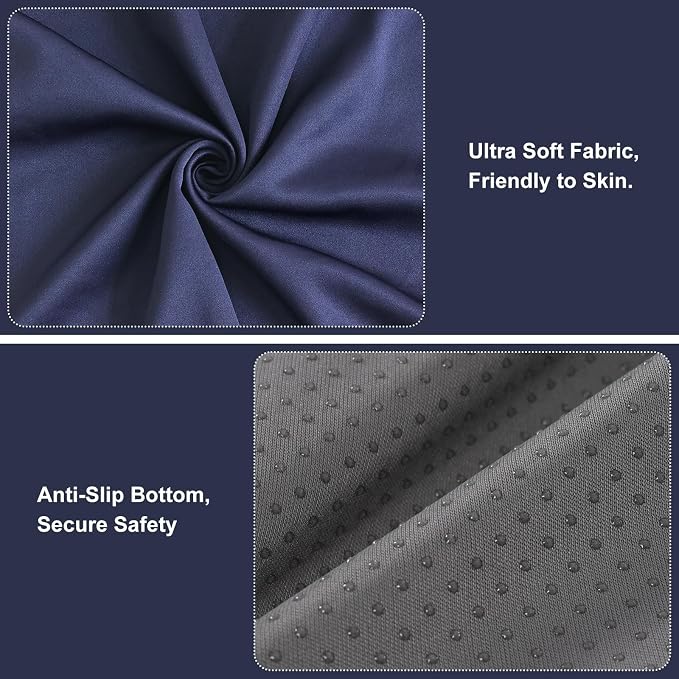 2-in-1 Neck Pillow Lumbar Support Pillow for Recliner Couch& Glider Chair - High Resilient Foam Ergonomic Back Support for High-Back Rocking Chairs, Glider Rocker Replacement Cushions Navy L - Image 8