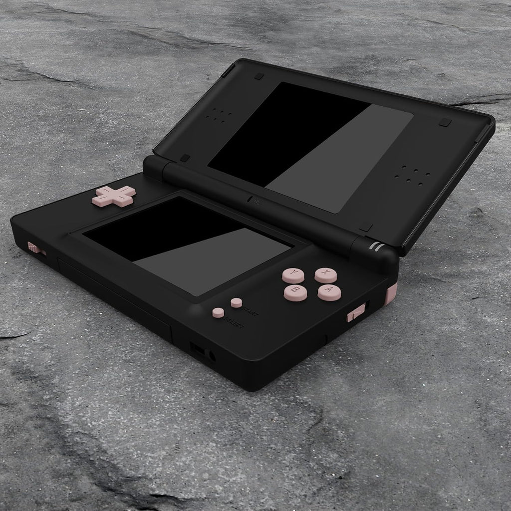 eXtremeRate Cherry Blossoms Pink Replacement Full Set Buttons for Nintendo DS Lite Handheld Console, Custom D-pad A B X Y Start Select R L Power Volume Keys for Nintendo DS Lite NDSL - Console Without - Image 3