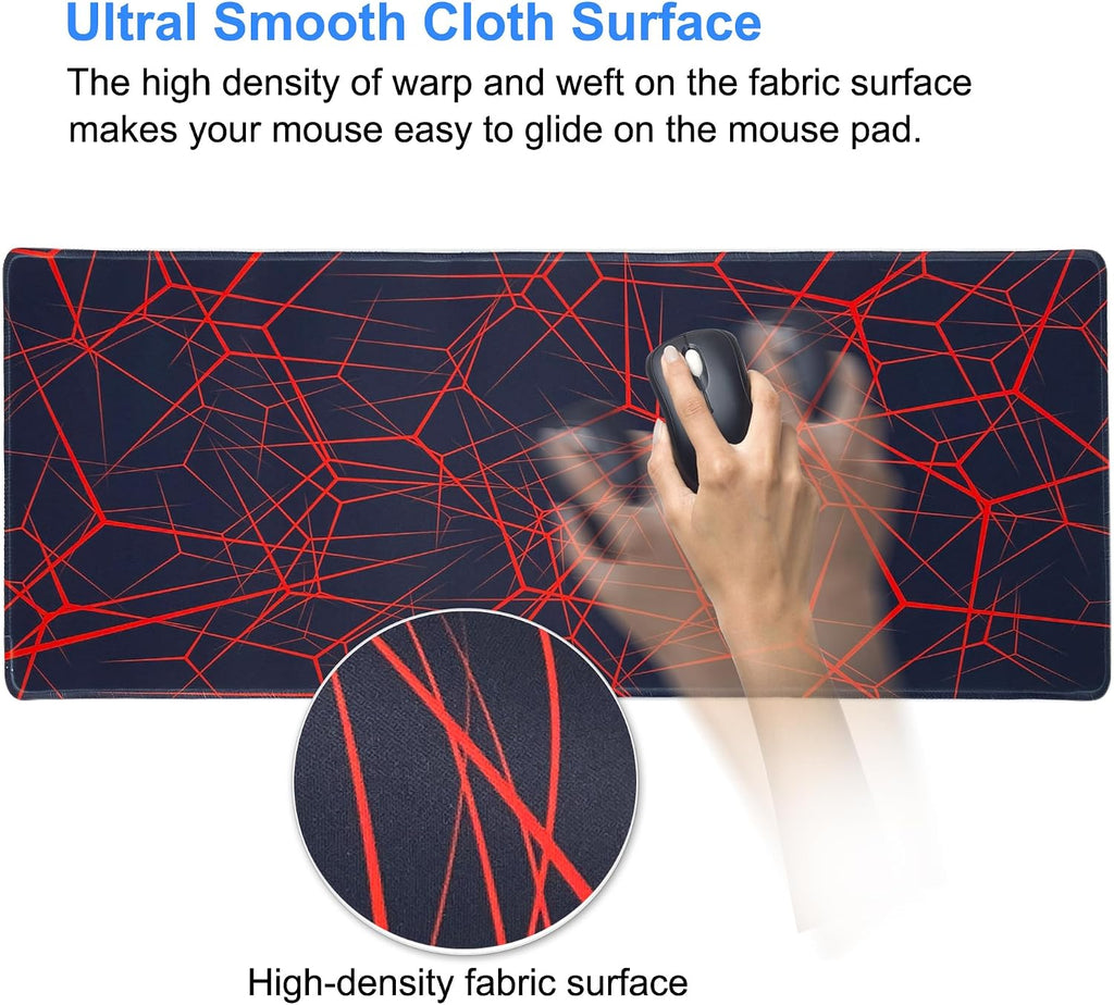 Professional Large Mouse Pad,31.5 x 11.8 in Extended Gaming Mouse Pad,Smooth Lycra Fabric,Non-Slip Rubber Base,Precision Stitched Edges, for Work,Gaming,Writting & Home-80x30 Hongnet - Image 4