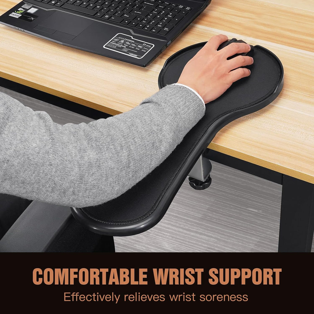 Upgrade Chair arm Mouse pad, Ergonomic Arm Rest Mouse Pads for Chairs and Desk, Adjustable Mouse Tray,Forearms Pressure Relief Computer Desk Extender, Black (Black（YU8351）) - Image 4