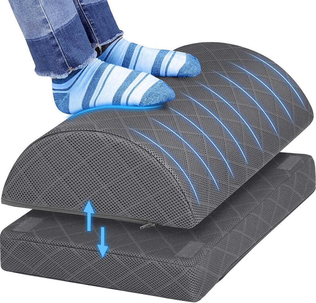 Foot Rest for Under Desk at Work, Grey-16.9 in by CushZone