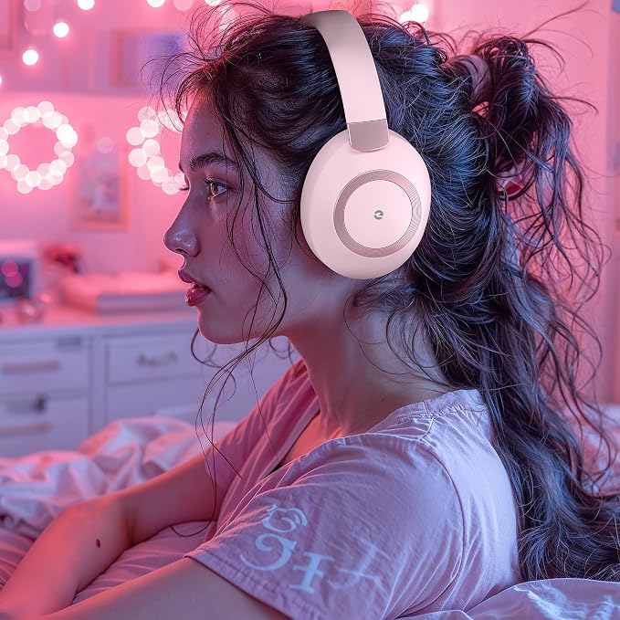 Active Noise Cancelling Headphones, 100H Playtime Headphone Wireless Bluetooth, Bluetooth Headphone with Microphone, Over Ear Wireless Headphones with Deep Bass,Fast Charging for Travel - Image 7