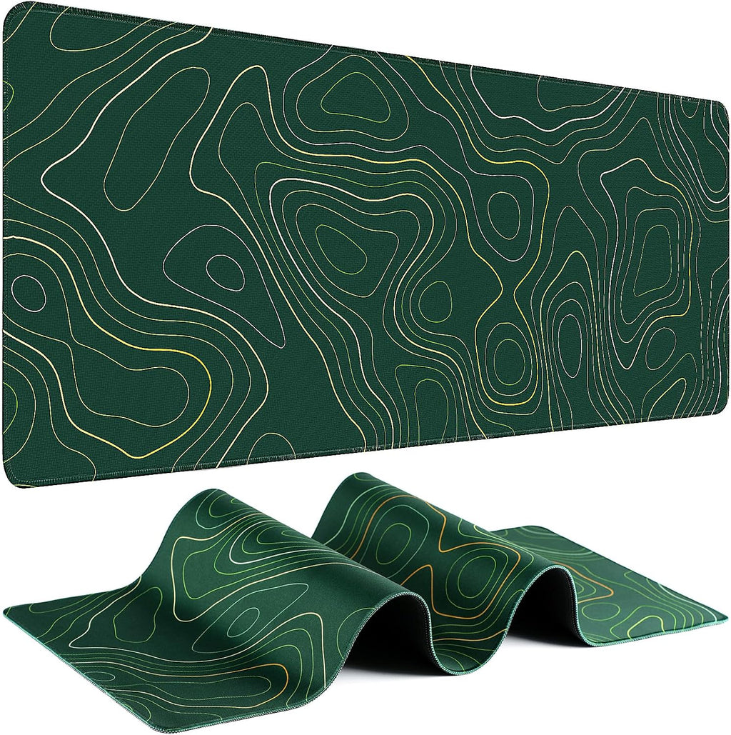 Gaming Mouse Pad - (31.5"×11.8") Topographic Large Mouse Pads for Desk - Desk Mat for Keyboard and Mouse with Non-Slip Base, Desks Pad Matfor Game/Office & Home by Yuhijoy