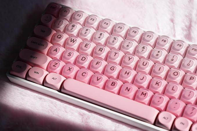 ZORNHER ZH100 Foundation Mechanical Kevboard,Pink Creamy Kevboard with Number Pad,Girly Keyboard,Full Size Gaming Keyboard Cute,Jelly MOA Profile,Creamy Sounding Linear Switches - Image 2