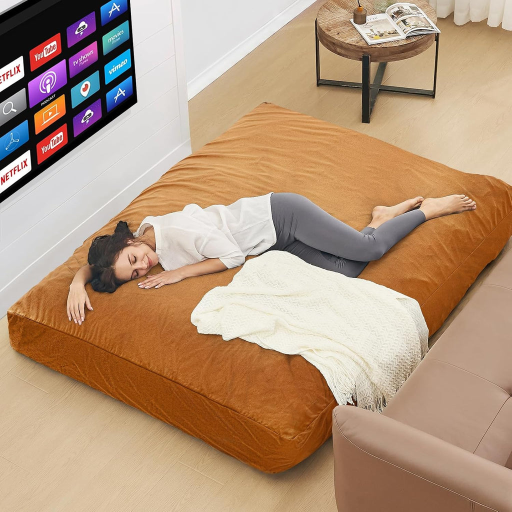 Bean Bag Chairs for Adults - Giant Bean Bag Convertible Floor Sofa - Image 2