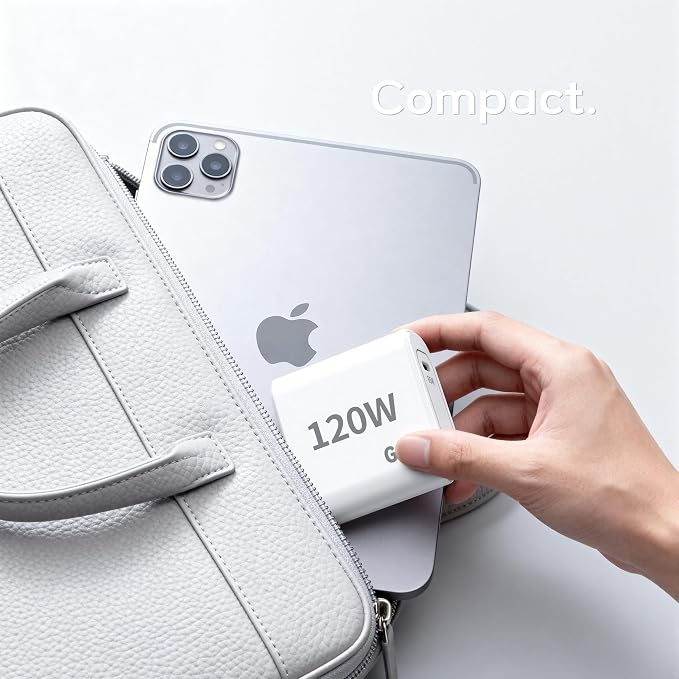 120W Fast Charger USB C - 2 Pack 65W PD Dual Port GaN Type C Charging Block | 3.3/3.3/10/10FT USB C Cable for MacBook Air Pro iPhone 17/16/15 Series Samsung Galaxy S25/S24/S23 Ultra Home Office Travel - Image 5
