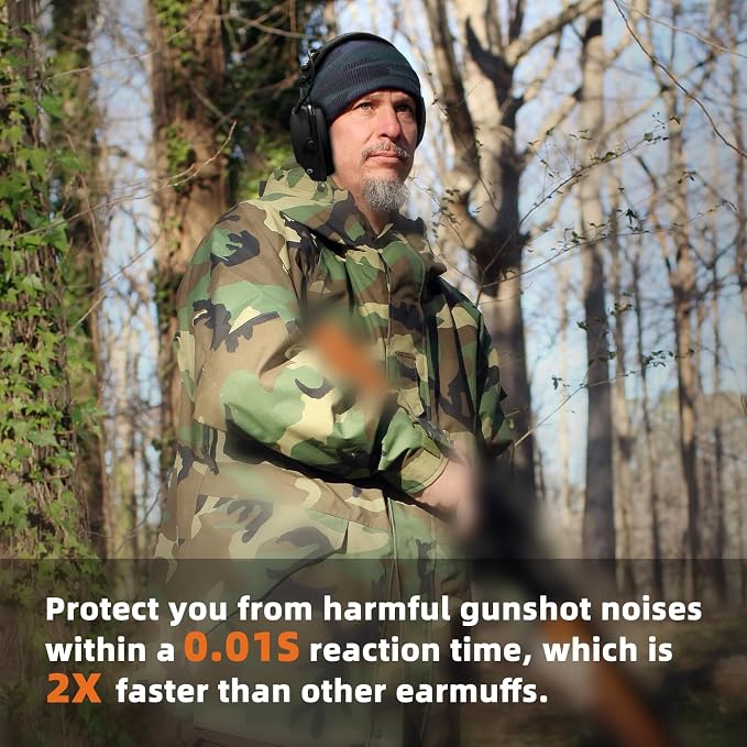 PROHEAR Electronic Shooting Ear Protection, NRR 23dB, 4X Amplification | Soft padded headband and low-pressure ear cups keep you comfortable during range, hunting, or yard work - Image 4