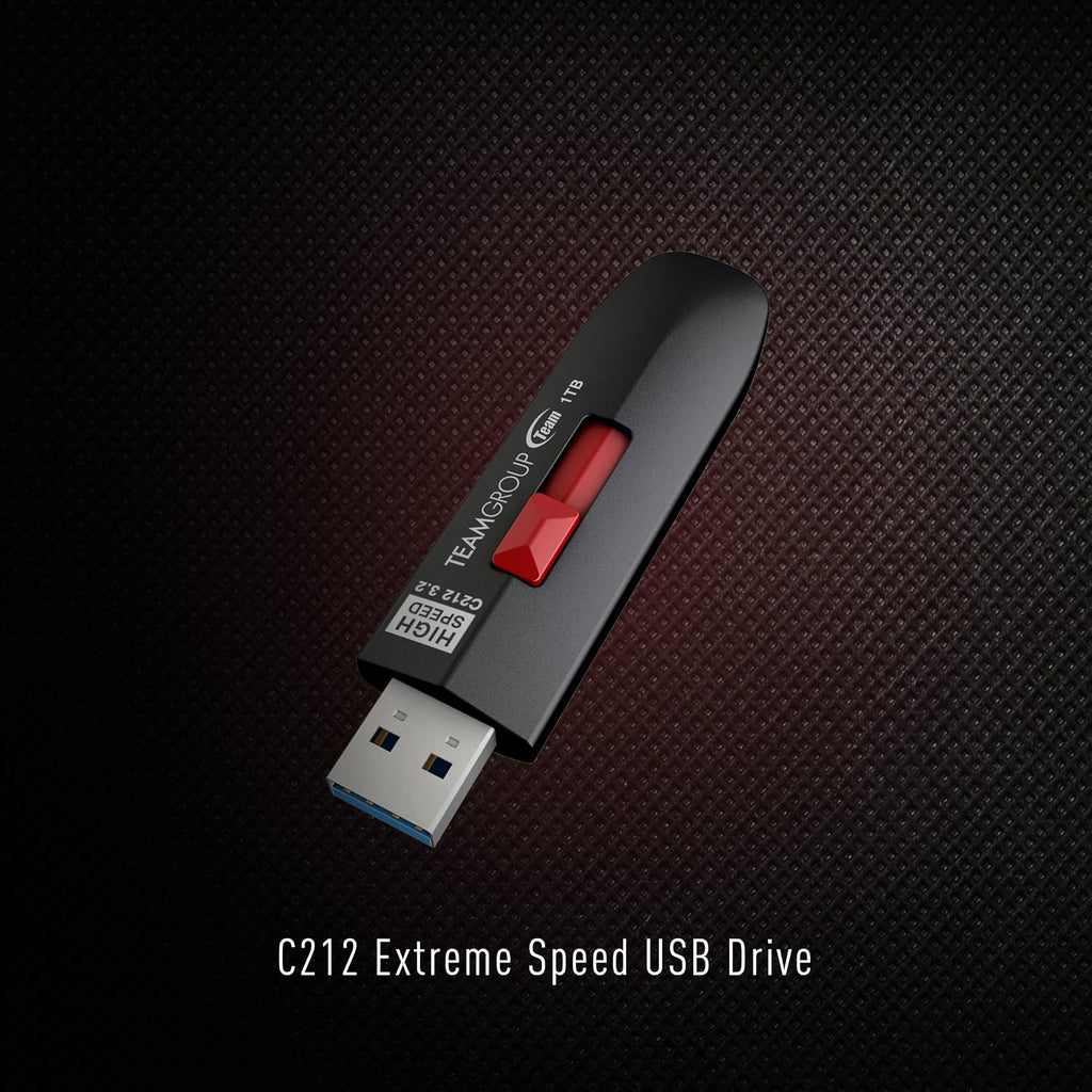 TEAMGROUP C212 Extreme Speed 512GB 1000/800MB/s USB 3.2 Gen 2 Easy Push-and-Pul Flash Thumb Drive External Data Storage Memory Stick Compatible with Computer/Laptop/PS4 PS5 TC2123512GB01 - Image 2