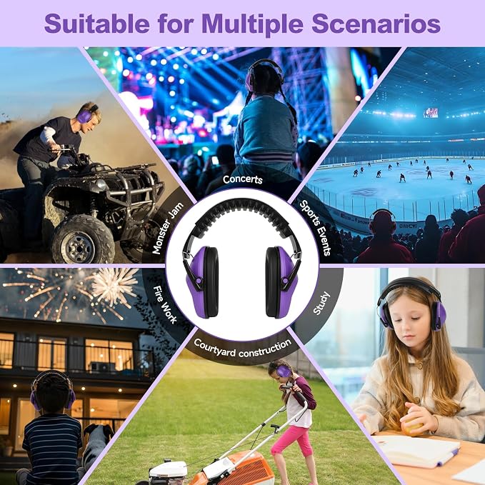 Floriogra Noise Cancelling Headphones for Kids/Toddler 28dB SNR Ear Muffs | Kids Ear Protection Noise Reduction Earmuffs for Children, Hearing Protection for Monster Jam, Concerts, Fireworks, Autism - Image 7