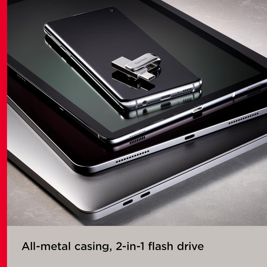SANDISK 64GB Ultra Dual Drive Luxe, USB-C+USB-A, Up to 400MB/s Read Speeds - Image 2