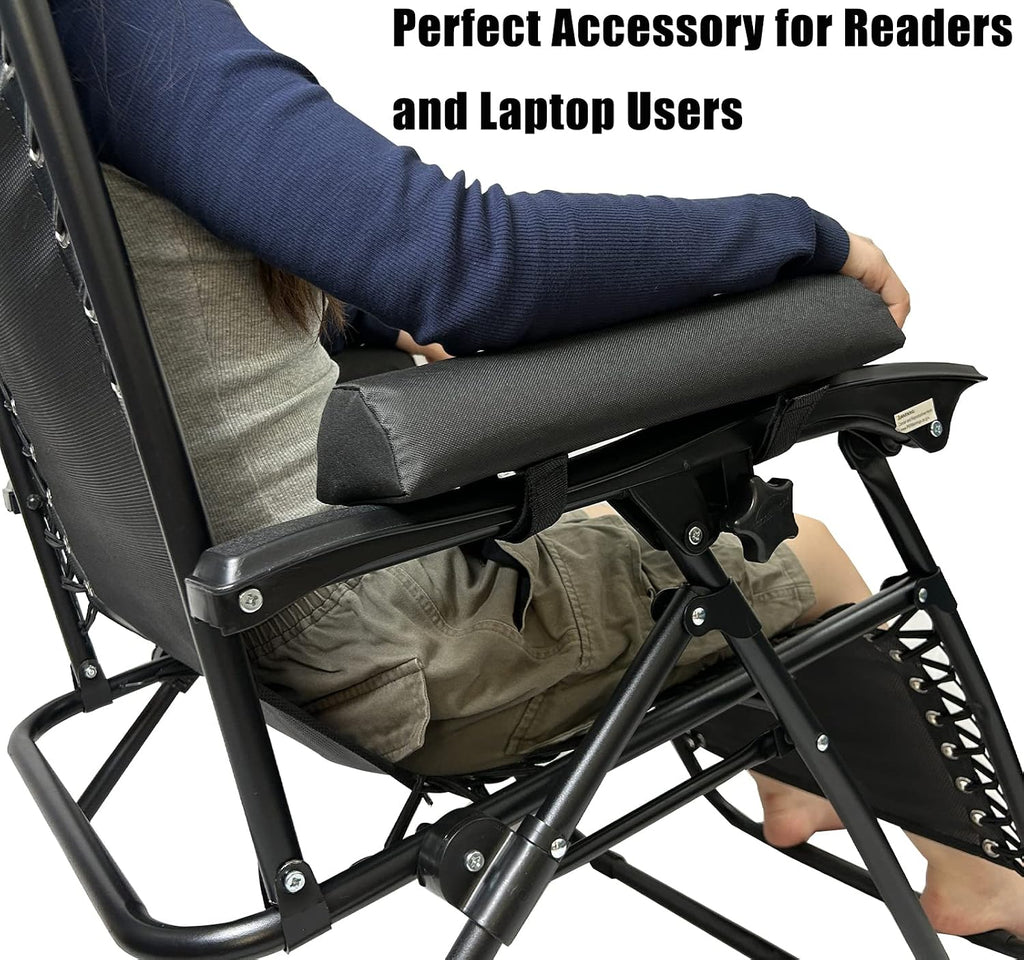 Arm Rest Pads for Zero Gravity Chair, Zero Gravity Chair Cushion with Long Adhesive Strips, Comfort Folding Antigravity Recliners Lawn Camping Patio Lounge Office Chairs Armrest Padding In Pair - Image 2